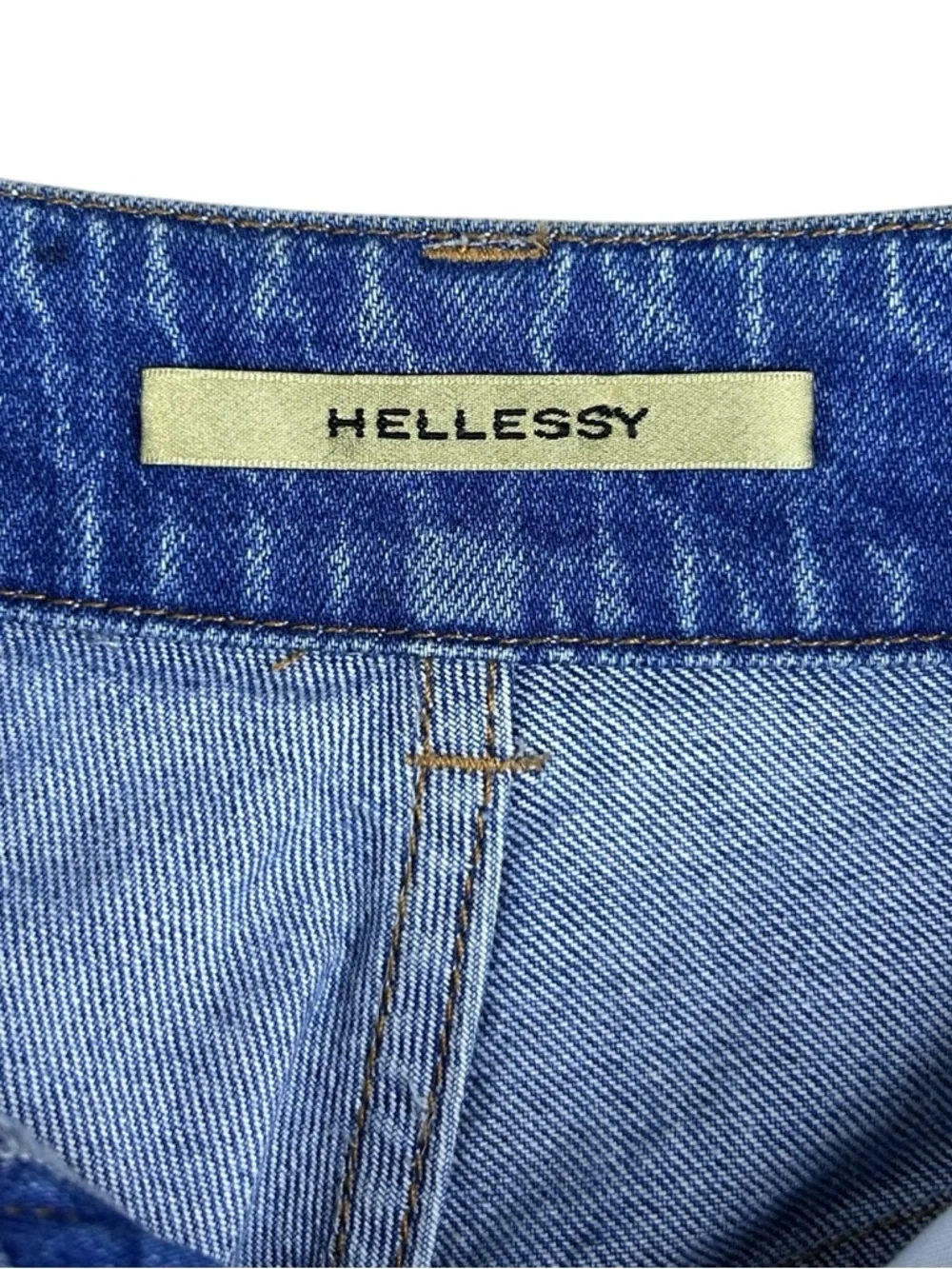 Hellessy High Rise Straight Leg Grosgrain Stripe Side Trim Jeans 28x29 Festival